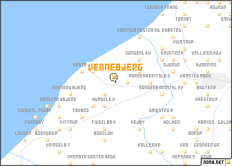 map of Vennebjerg