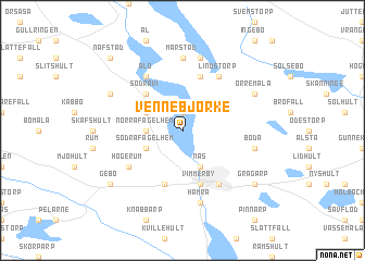 map of Vennebjörke