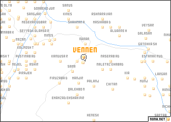 map of Vennen