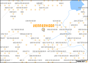 map of Vennermoor