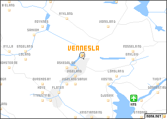 map of Vennesla