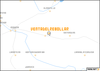 map of Venta del Rebollar