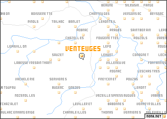 map of Venteuges