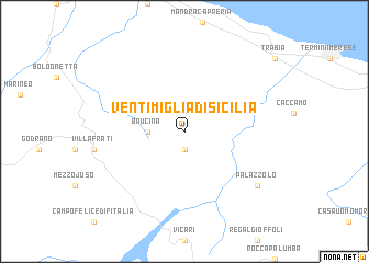 map of Ventimiglia di Sicilia