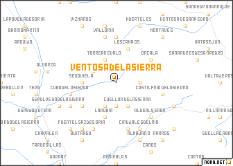 map of Ventosa de la Sierra