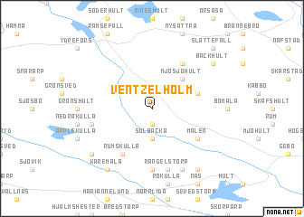 map of Ventzelholm