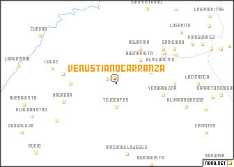 map of Venustiano Carranza