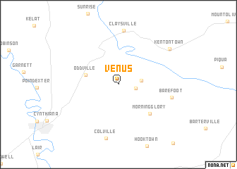 map of Venus