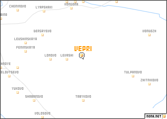 map of Vepri