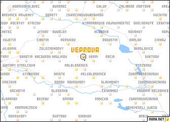 map of Vepřová