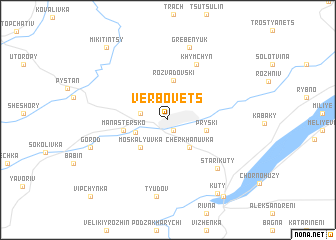 map of Verbovetsʼ