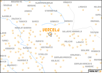 map of Verčelj