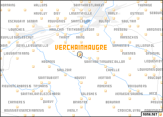 map of Verchain-Maugré