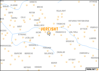 map of Vërçisht