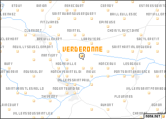 map of Verderonne