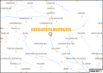 map of Verdun-en-Lauragais