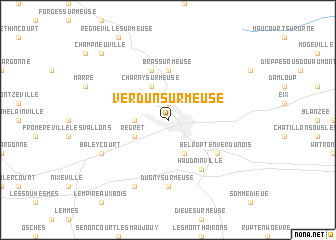 map of Verdun-sur-Meuse