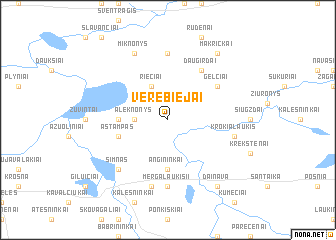 map of Verebiejai