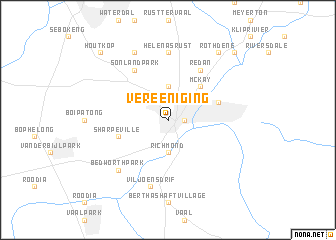 map of Vereeniging