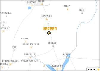 map of Vereen