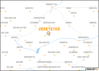 map of Vereteyka