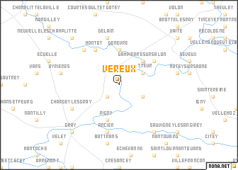 map of Véreux