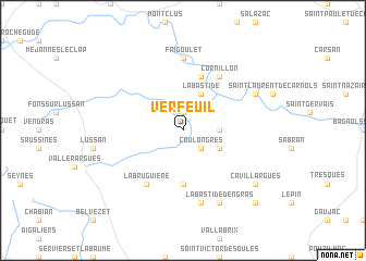 map of Verfeuil