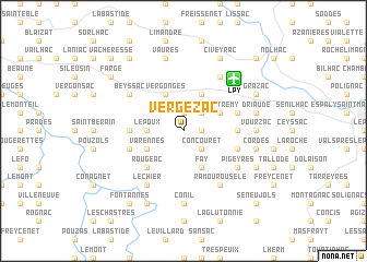 map of Vergezac