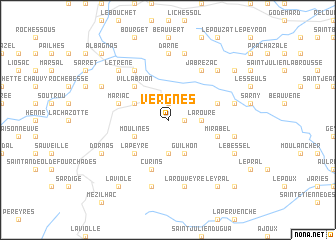 map of Vergnes