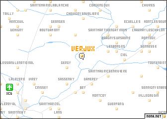 map of Verjux
