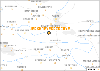 map of Verkhneye Kazach\