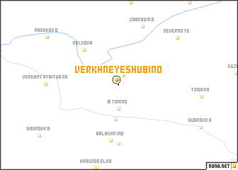 map of Verkhneye Shubino
