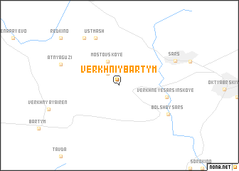 map of Verkhniy Bartym