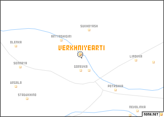 map of Verkhniye Arti