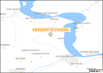 map of Verkhniye Iziverki