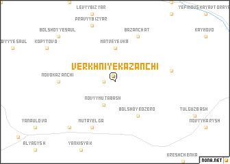 map of Verkhniye Kazanchi