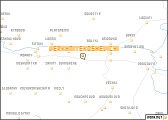 map of Verkhniye Koshevichi