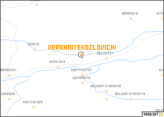 map of Verkhniye Kozlovichi