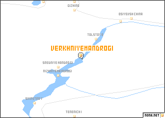 map of Verkhniye Mandrogi