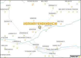 map of Verkhniye Mokhovichi