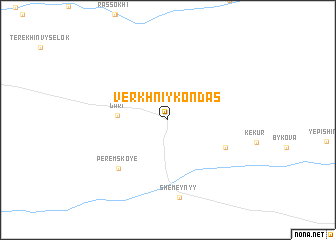 map of Verkhniy Kondas