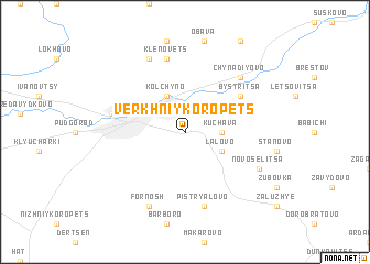 map of Verkhniy Koropets