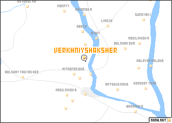 map of Verkhniy Shaksher