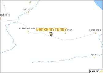 map of Verkhniy Tunuy