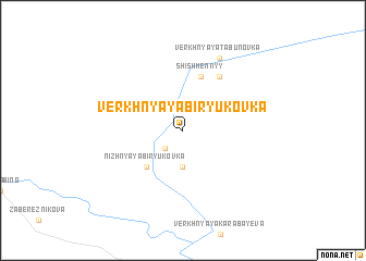 map of Verkhnyaya Biryukovka