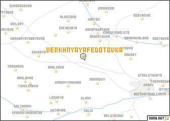 map of Verkhnyaya Fedotovka