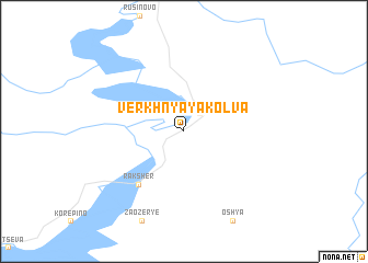 map of Verkhnyaya Kolva