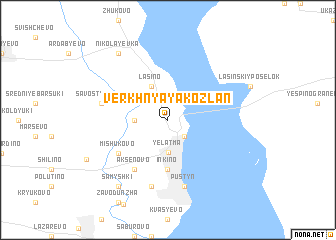 map of Verkhnyaya Kozlan\