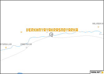 map of Verkhnyaya Krasnoyarka