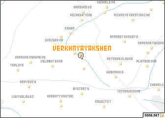 map of Verkhnyaya Kshen\